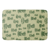 Succulent cactussilhouet in bekertjes en potten badmat (Voorkant)