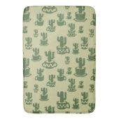 Succulent cactussilhouet in bekertjes en potten badmat (Voorkant Verticaal)