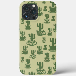 Succulent cactussilhouet in bekertjes en potten Case-Mate iPhone case