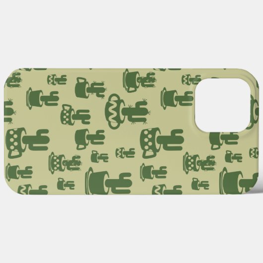 Succulent cactussilhouet in bekertjes en potten Case-Mate iPhone case (Achterkant (horizontaal))