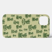 Succulent cactussilhouet in bekertjes en potten Case-Mate iPhone case (Achterkant (horizontaal))
