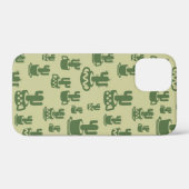 Succulent cactussilhouet in bekertjes en potten Case-Mate iPhone case (Achterkant (horizontaal))