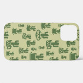 Succulent cactussilhouet in bekertjes en potten Case-Mate iPhone case (Achterkant (horizontaal))