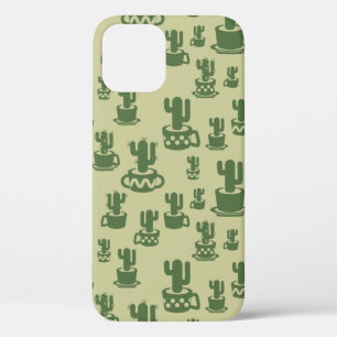 Succulent cactussilhouet in bekertjes en potten Case-Mate iPhone case