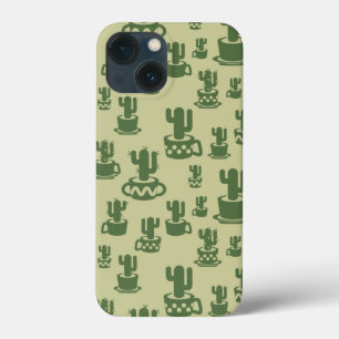 Succulent cactussilhouet in bekertjes en potten Case-Mate iPhone case