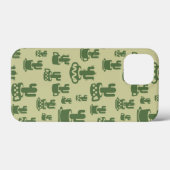 Succulent cactussilhouet in bekertjes en potten Case-Mate iPhone case (Achterkant (horizontaal))