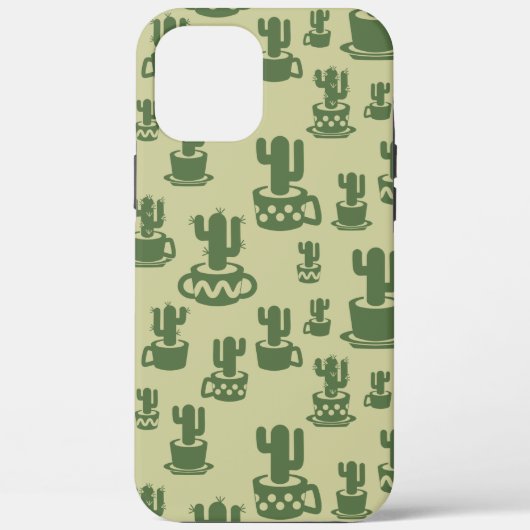 Succulent cactussilhouet in bekertjes en potten Case-Mate iPhone case (Achterkant)