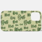 Succulent cactussilhouet in bekertjes en potten Case-Mate iPhone case (Achterkant (horizontaal))