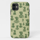 Succulent cactussilhouet in bekertjes en potten Case-Mate iPhone case (Achterkant)