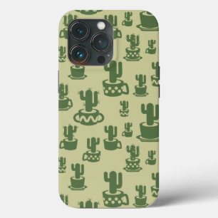 Succulent cactussilhouet in bekertjes en potten Case-Mate iPhone case