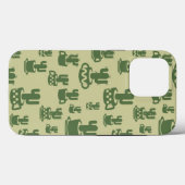 Succulent cactussilhouet in bekertjes en potten Case-Mate iPhone case (Achterkant (horizontaal))