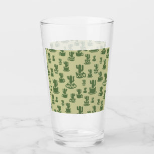 Succulent cactussilhouet in bekertjes en potten glas