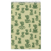 Succulent cactussilhouet in bekertjes en potten kalender (Hoes)