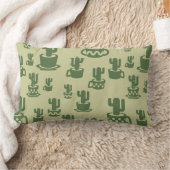 Succulent cactussilhouet in bekertjes en potten kussen (Deken)