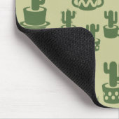 Succulent cactussilhouet in bekertjes en potten muismat (Hoek)