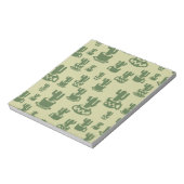 Succulent cactussilhouet in bekertjes en potten notitieblok (Linkerzijde)