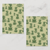 Succulent cactussilhouet in bekertjes en potten notitiekaartje (Voorkant / Achterkant)