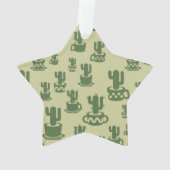 Succulent cactussilhouet in bekertjes en potten ornament (achterkant)