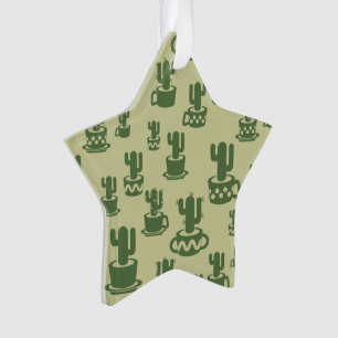 Succulent cactussilhouet in bekertjes en potten ornament