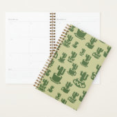 Succulent cactussilhouet in bekertjes en potten planner (Display)