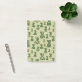 Succulent cactussilhouet in bekertjes en potten post-it® notes (Kantoor)