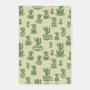 Succulent cactussilhouet in bekertjes en potten post-it® notes