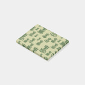 Succulent cactussilhouet in bekertjes en potten post-it® notes (Schuin)
