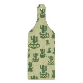 Succulent cactussilhouet in bekertjes en potten snijplank (Voorkant)