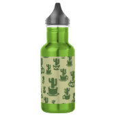 Succulent cactussilhouet in bekertjes en potten waterfles (Links)