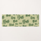 Succulent cactussilhouet in bekertjes en potten yogamat (Achterkant (horizontaal))