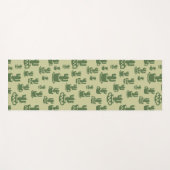 Succulent cactussilhouet in bekertjes en potten yogamat (Voorkant (horizontaal))