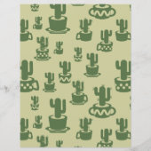 Succulent cactussilhouet in cups Papierblad (Achterkant)