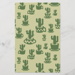 Succulent cactussilhouet in kopjes en pottenpapier