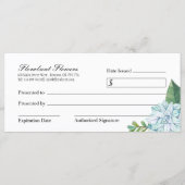  Succulent Cadeaubon (Achterkant)