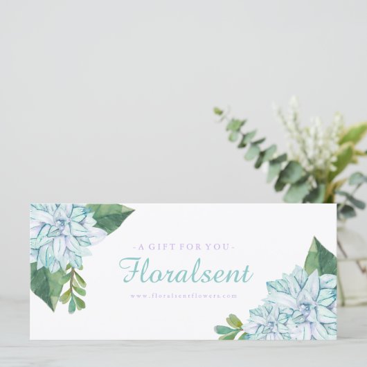  Succulent Cadeaubon (Staand voorkant)