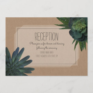 Succulent Cardstock geïnspireerde weddenschappen Kaart