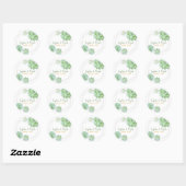 Succulent Charm Wedding Favor Ronde Sticker (Vel)
