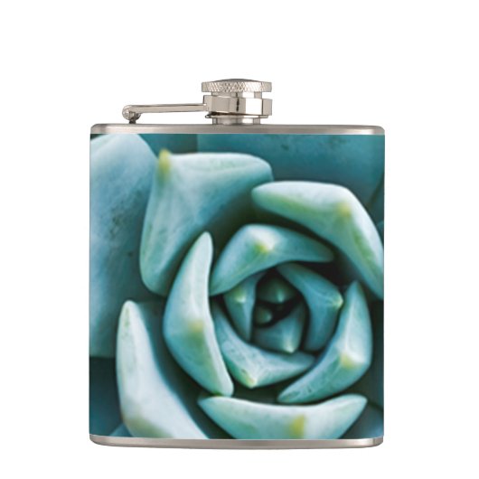 Succulent Closeup Heupfles (Voorkant)