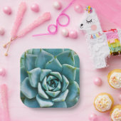 Succulent Closeup Papieren Bordje (Feest)