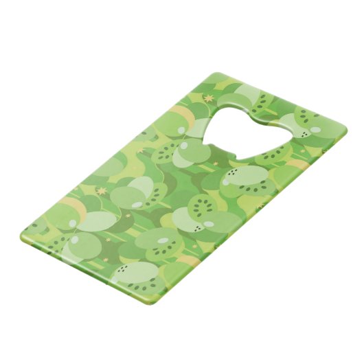 Succulent Creditkaart Flessenopener (Achterkant Gekanteld)