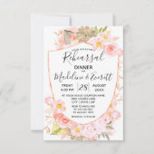 Succulent Crest Floral Wedding repetitie diner Kaart (Voorkant)