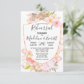 Succulent Crest Floral Wedding repetitie diner Kaart (Staand voorkant)