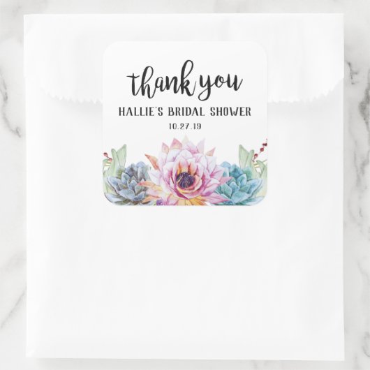 Succulent Dank u Sticker (Tas)