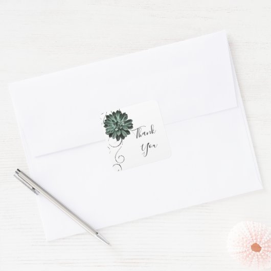 Succulent Dank u Sticker (Envelop)