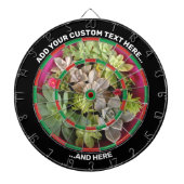 Succulent Dartboard met de Tekst van de Douane Dartbord (Voorkant)
