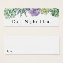 Succulent Date Night Idea Kaart