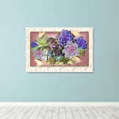 Succulent decor canvas afdruk (Insitu (Houten vloer))