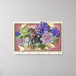 Succulent decor canvas afdruk
