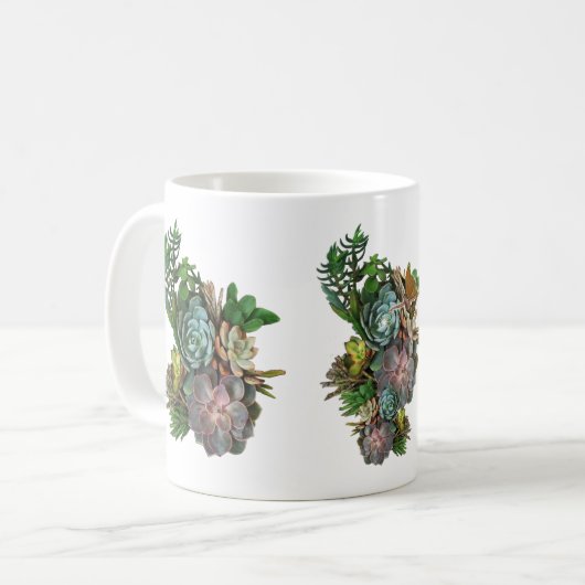 Succulent decor koffiemok (Voorkant links)