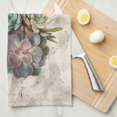 Succulent decor theedoek (Quarter Fold)